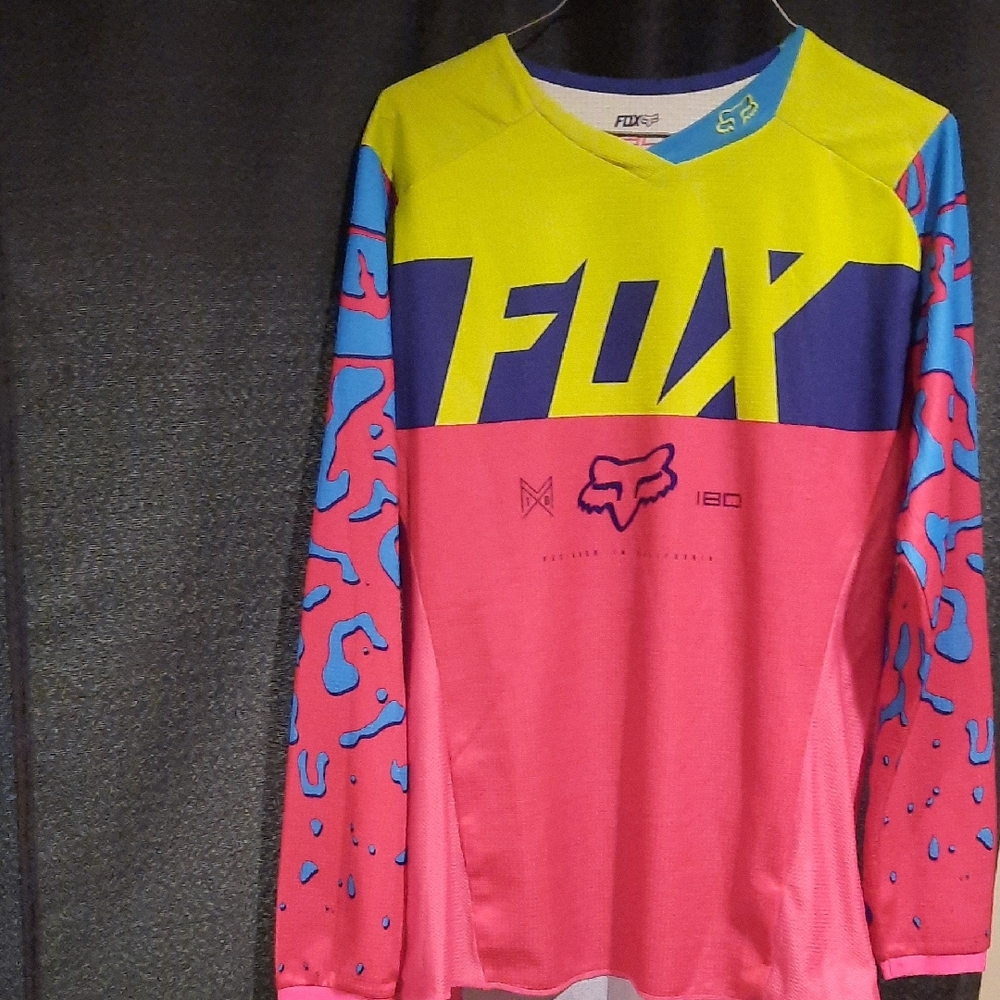 Fox 180 Jersey with Pink and Blue Accents